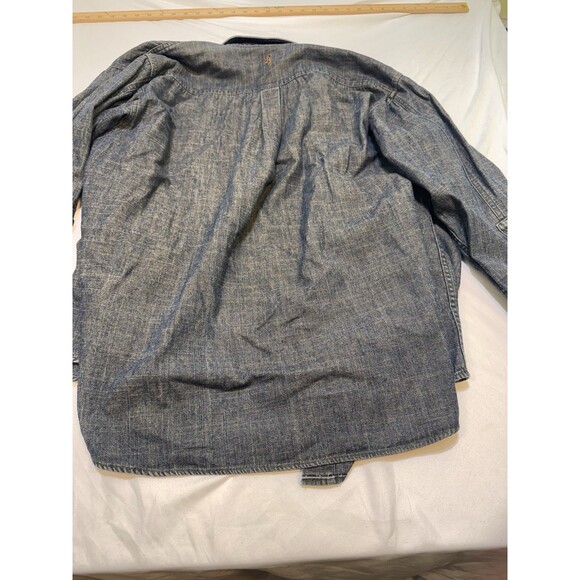 Vtg. BROWNING Super Naturals Sz. XL Men Blue Denim Button Shirt DEER EMBROIDERED - Picture 8 of 8